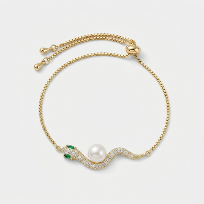 Serene Pearl Curve Bracelet