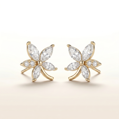 Serene Bloom Diamond Studs