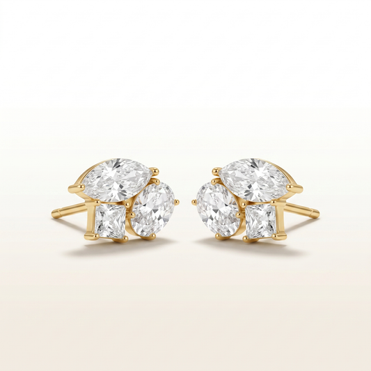 Radiant Petal Cluster Studs