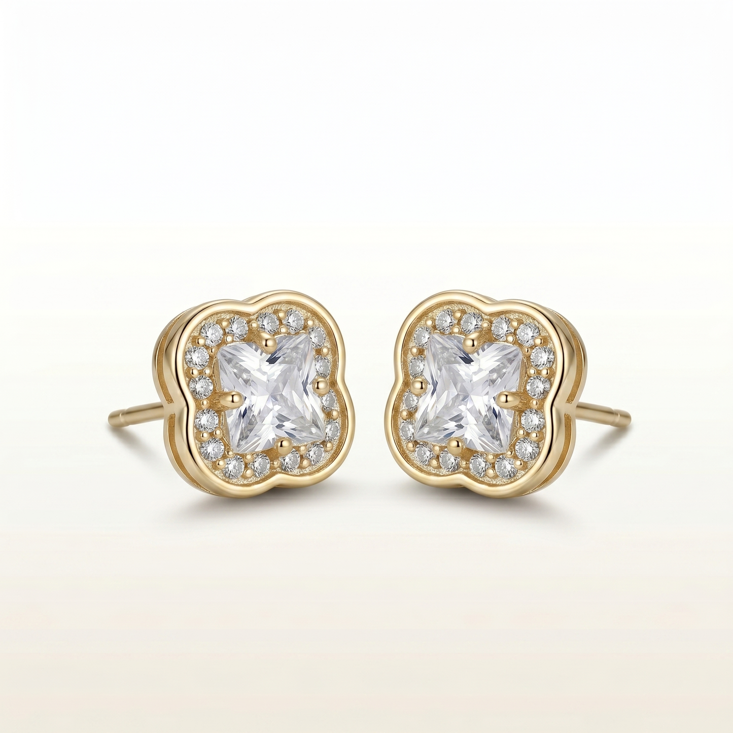 Glimmer Square Cluster Earrings