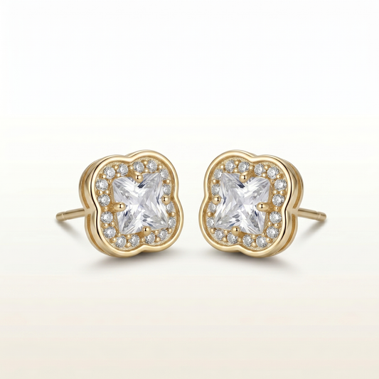 Glimmer Square Cluster Earrings