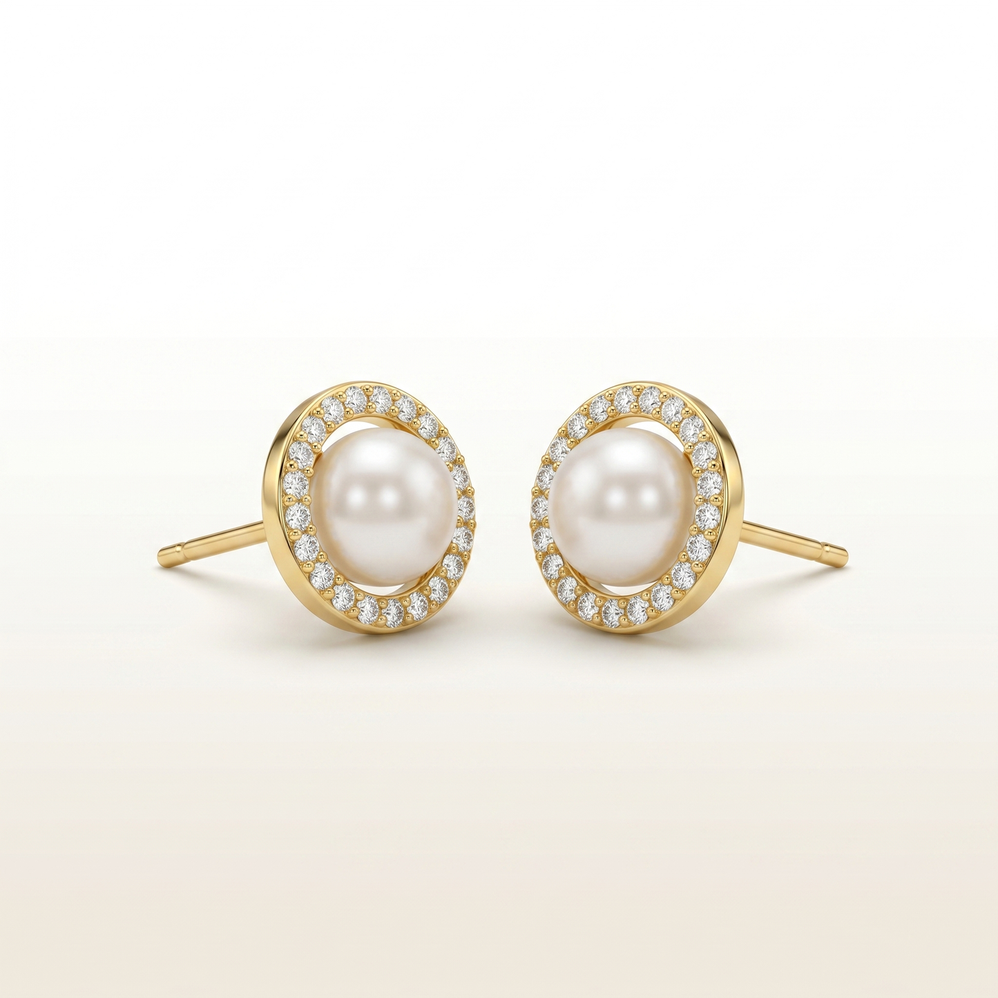 Luna Glow Sterling Silver Pearl Studs