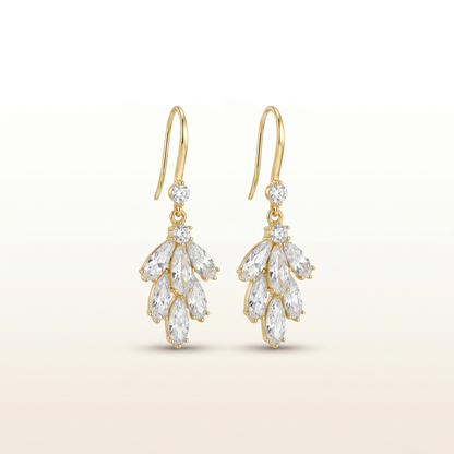 Celeste Sparkle 925 Silver Dangling Earrings