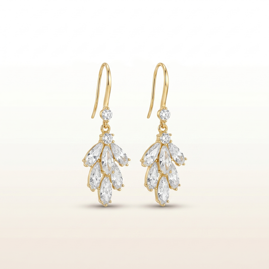 Celeste Sparkle 925 Silver Dangling Earrings