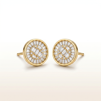 Lumiere Solitaire Radiant Stud Earrings