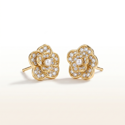 Regal Bloom Stud Earrings