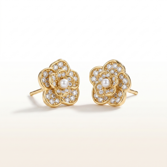 Regal Bloom Stud Earrings