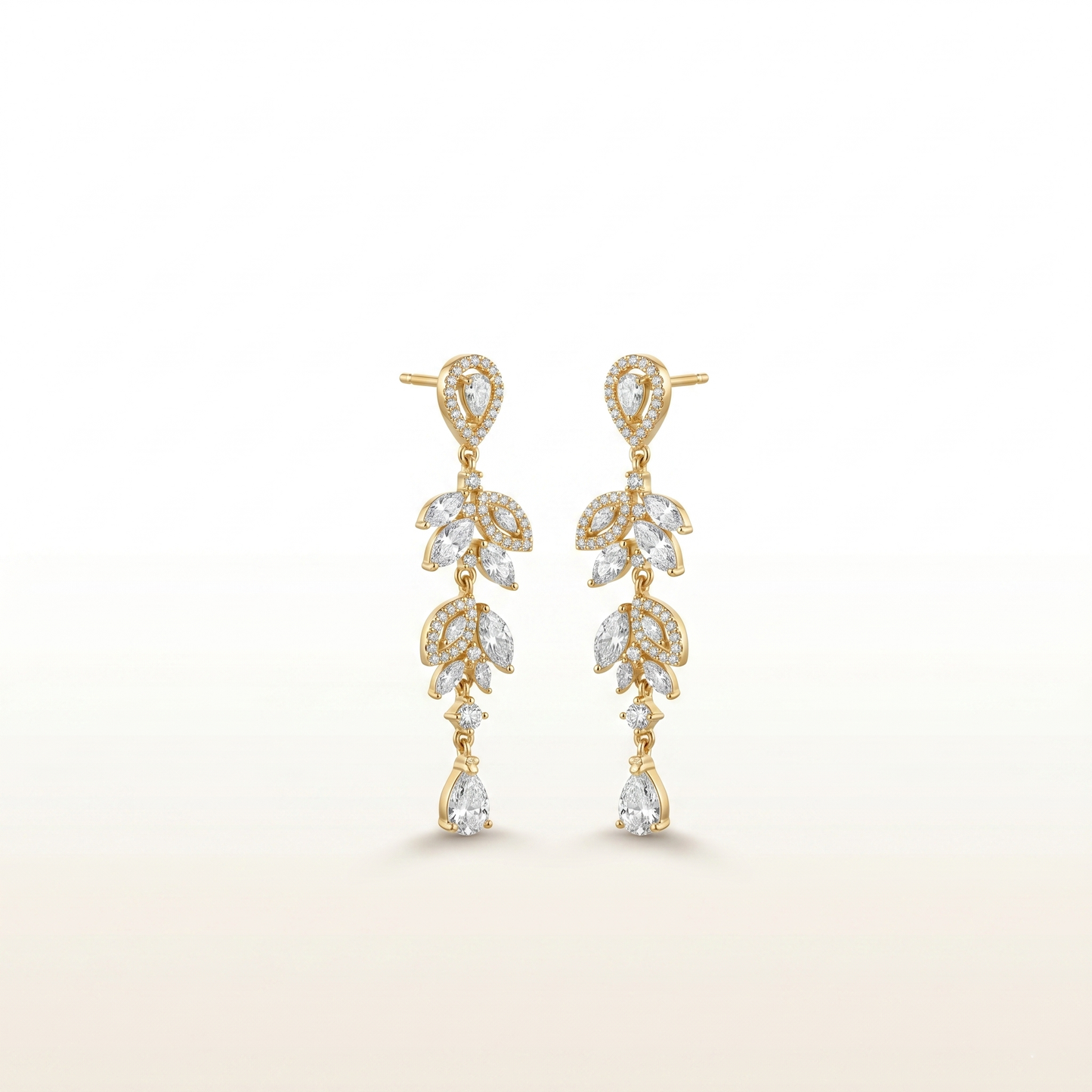 Crystal Cascade Drop Earrings