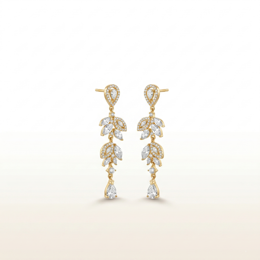 Crystal Cascade Drop Earrings