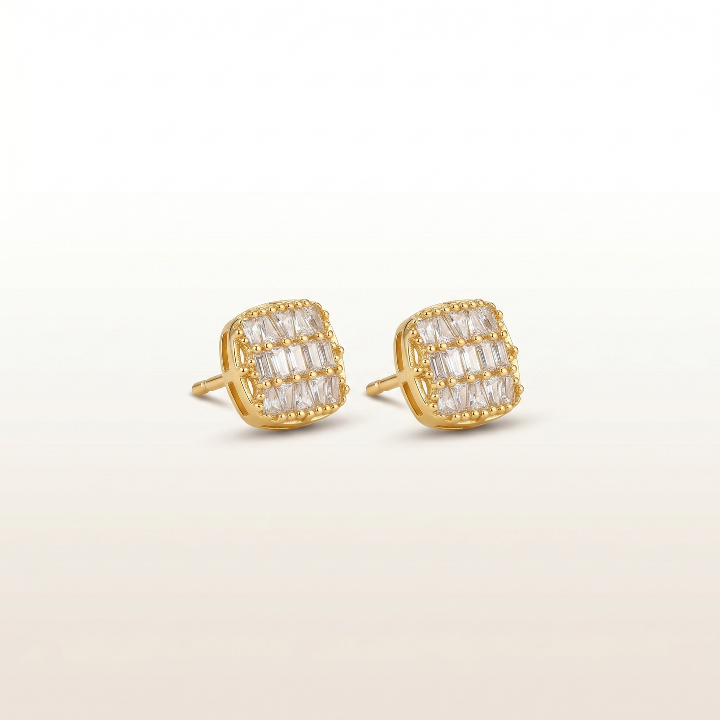 Radiant Grid Cushion-Cut Studs