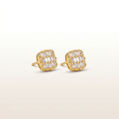Radiant Grid Cushion-Cut Studs