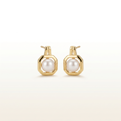 Aurelia Vintage Pearl Stud Earrings