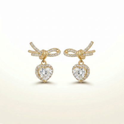 Celestia Bow-Topped Solitaire Earrings