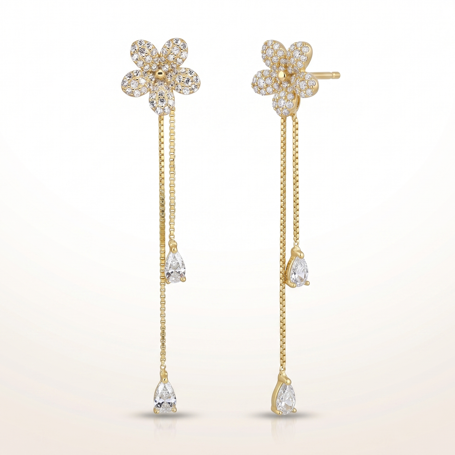 Daisy Drape Chain Earrings