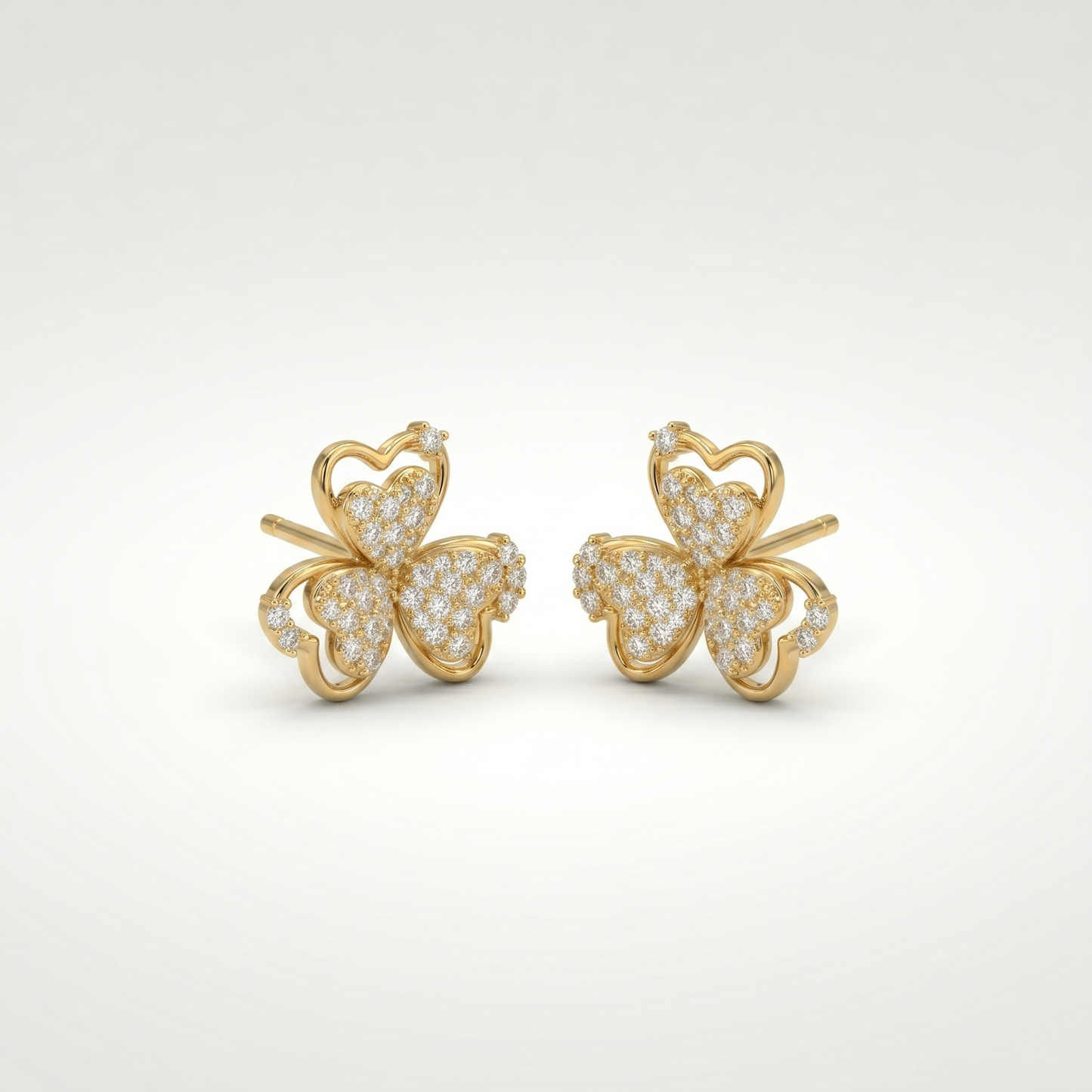 Blossom Gleam Silver-Tone Floral Stud Earrings