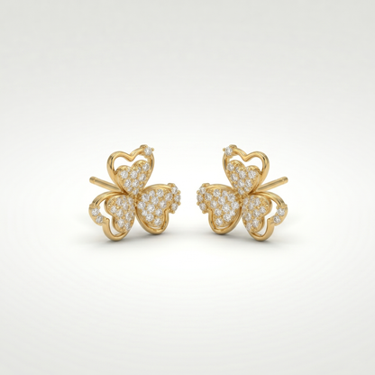 Blossom Gleam Silver-Tone Floral Stud Earrings