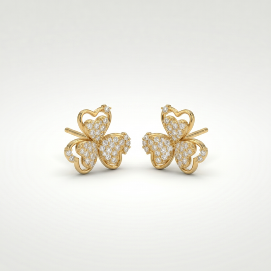 Blossom Gleam Silver-Tone Floral Stud Earrings