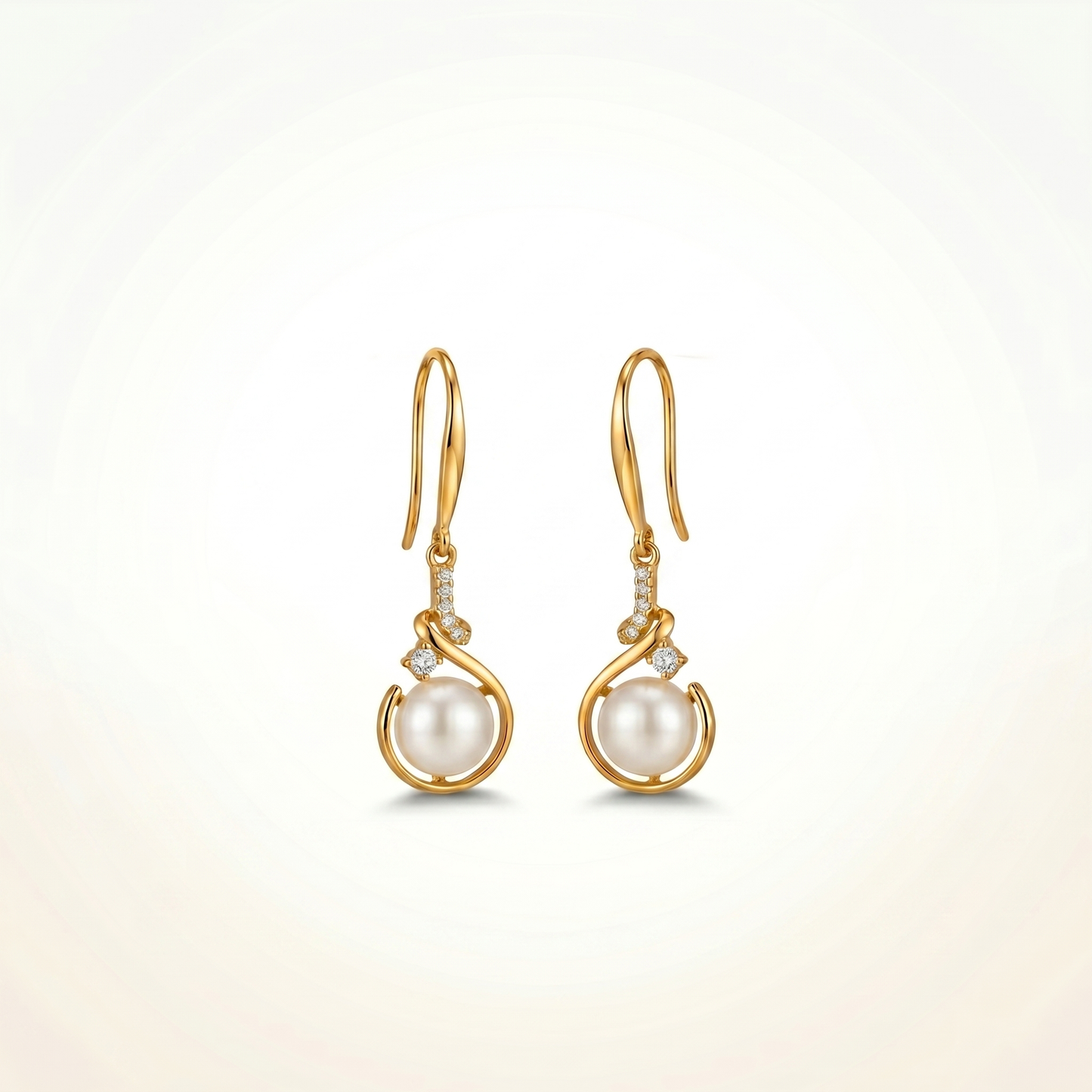 Moonlit Elegance Pearl Drop Earrings