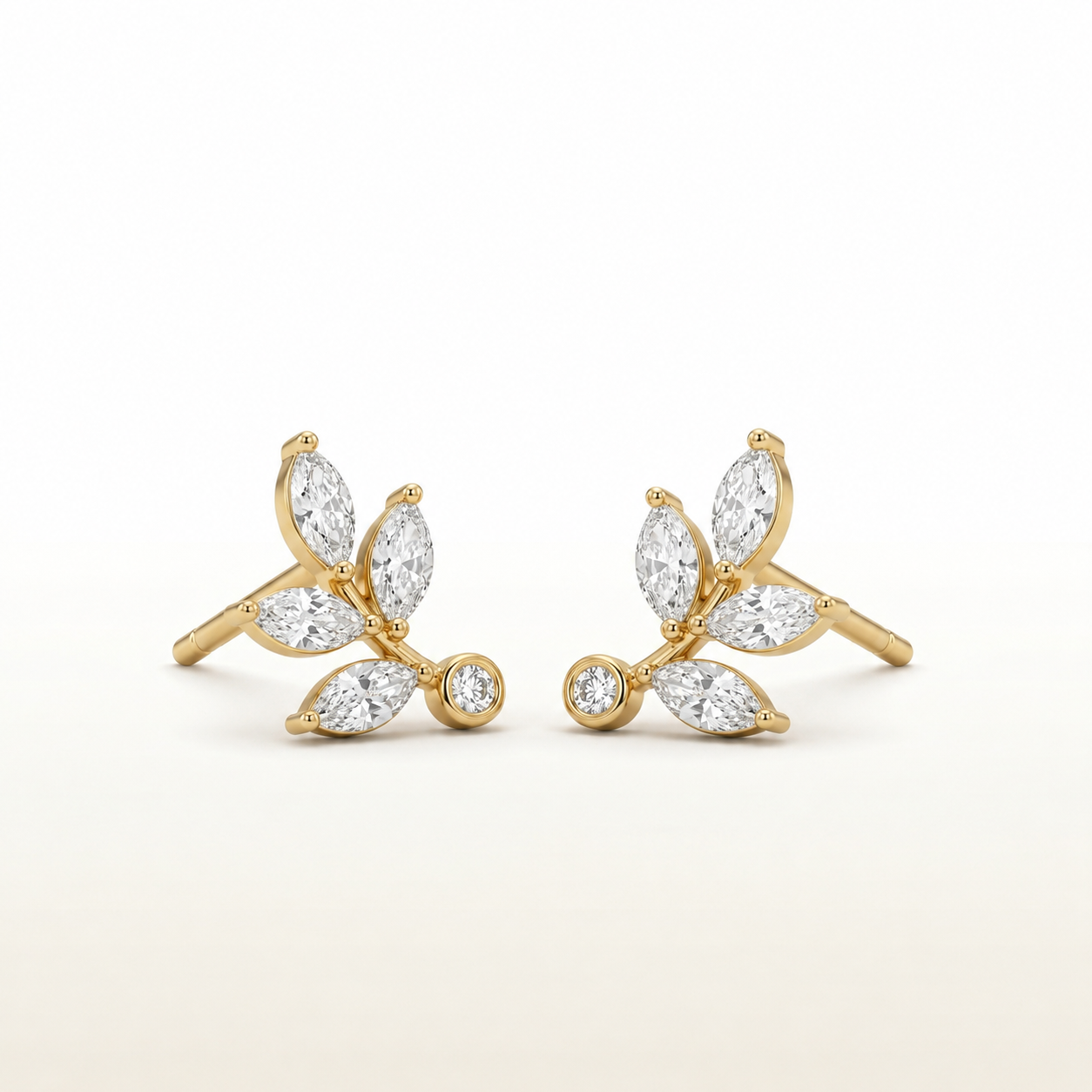 Crystal Bloom Elegance Stud Earrings