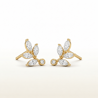 Crystal Bloom Elegance Stud Earrings