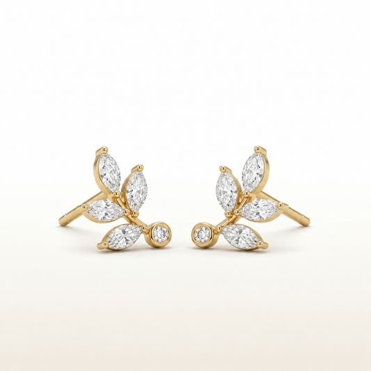 Crystal Bloom Elegance Stud Earrings