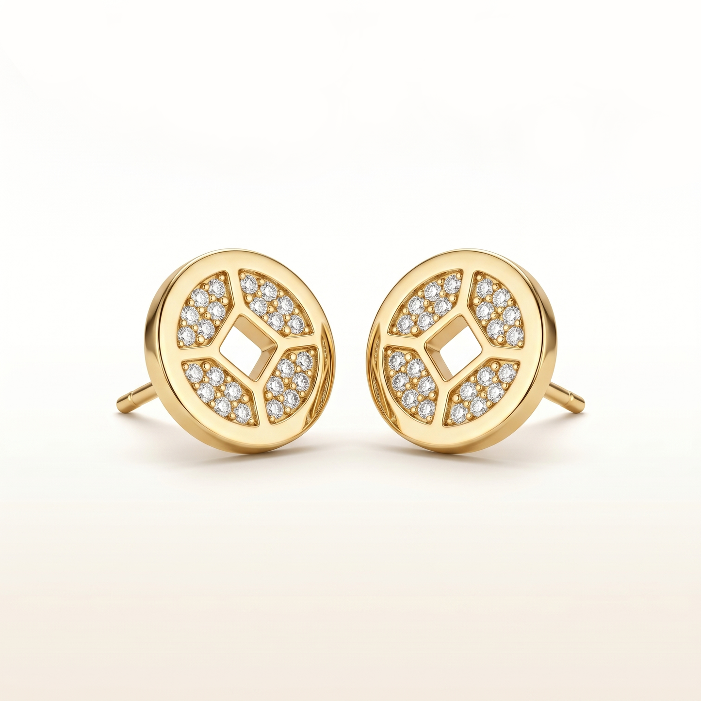 Halo Radiance Cushion-Cut Stud Earrings