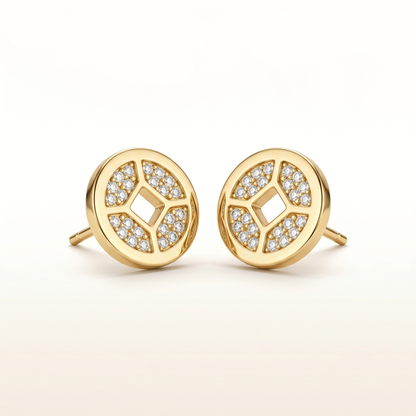 Halo Radiance Cushion-Cut Stud Earrings