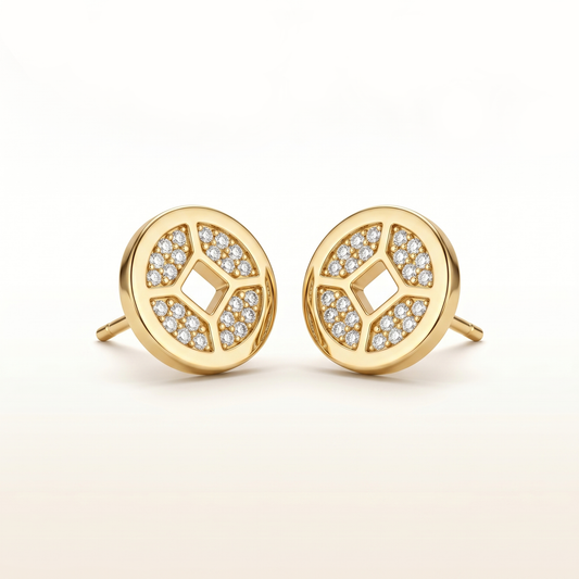 Halo Radiance Cushion-Cut Stud Earrings