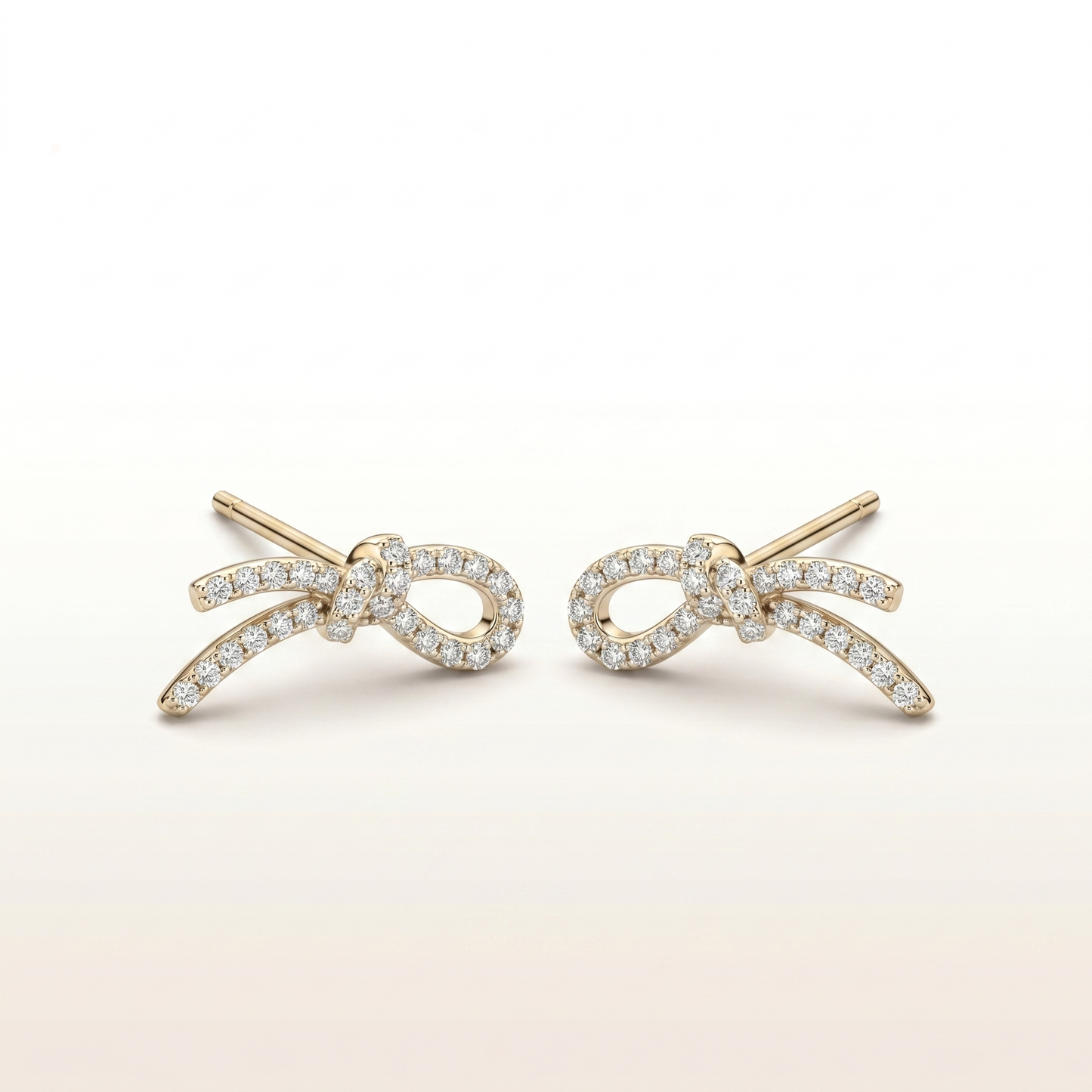 Graceful Whisper Ribbon Stud Earrings