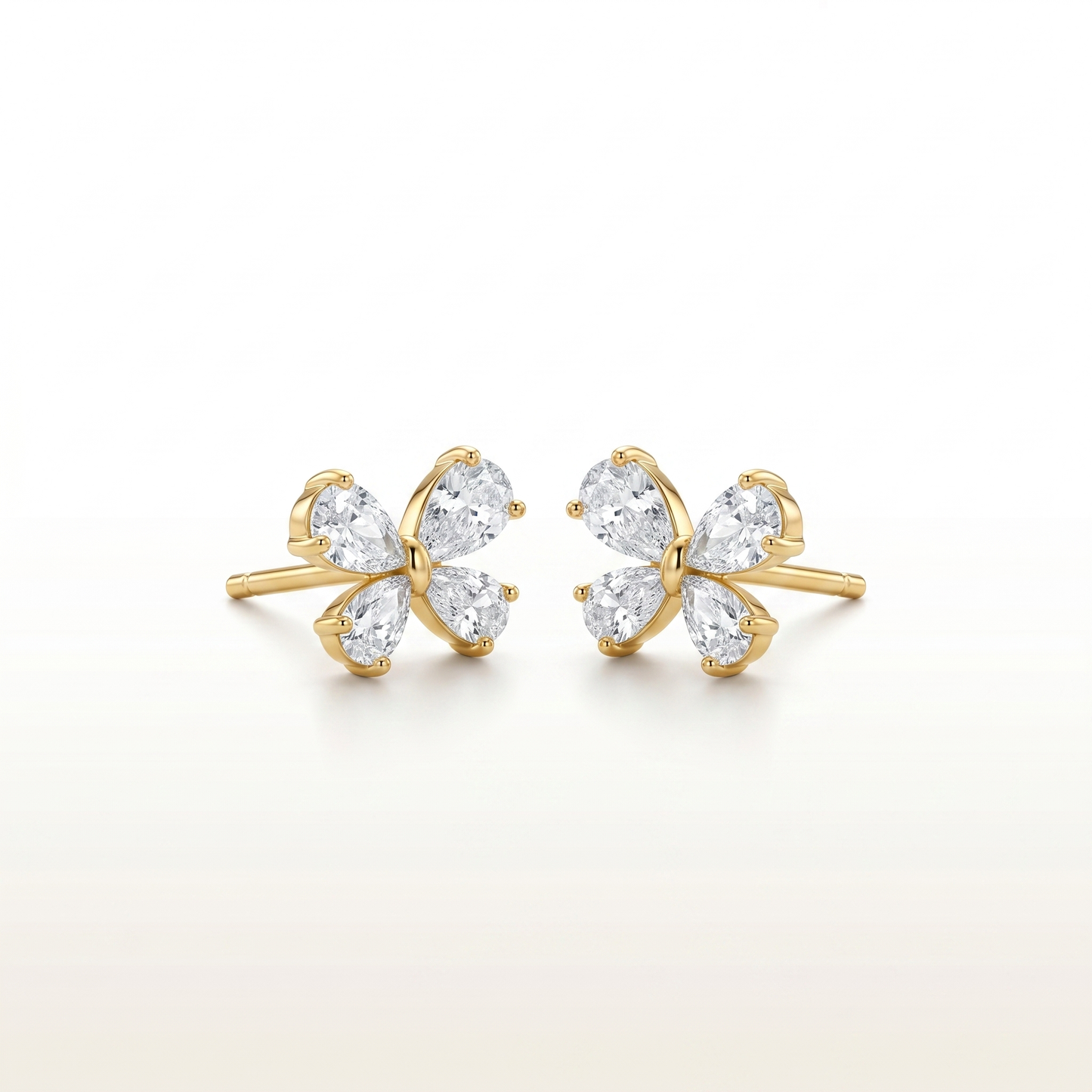 Blossom Glow Teardrop Stud Earrings