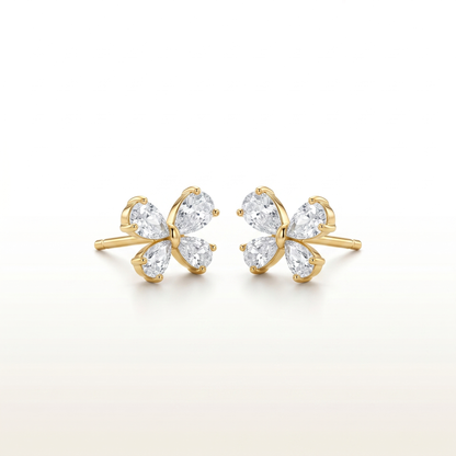 Blossom Glow Teardrop Stud Earrings