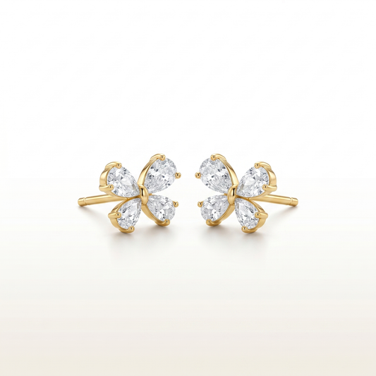 Blossom Glow Teardrop Stud Earrings