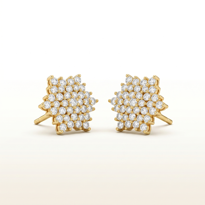 Celestial Sparkle Starburst Stud Earrings