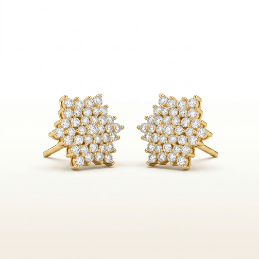 Celestial Sparkle Starburst Stud Earrings