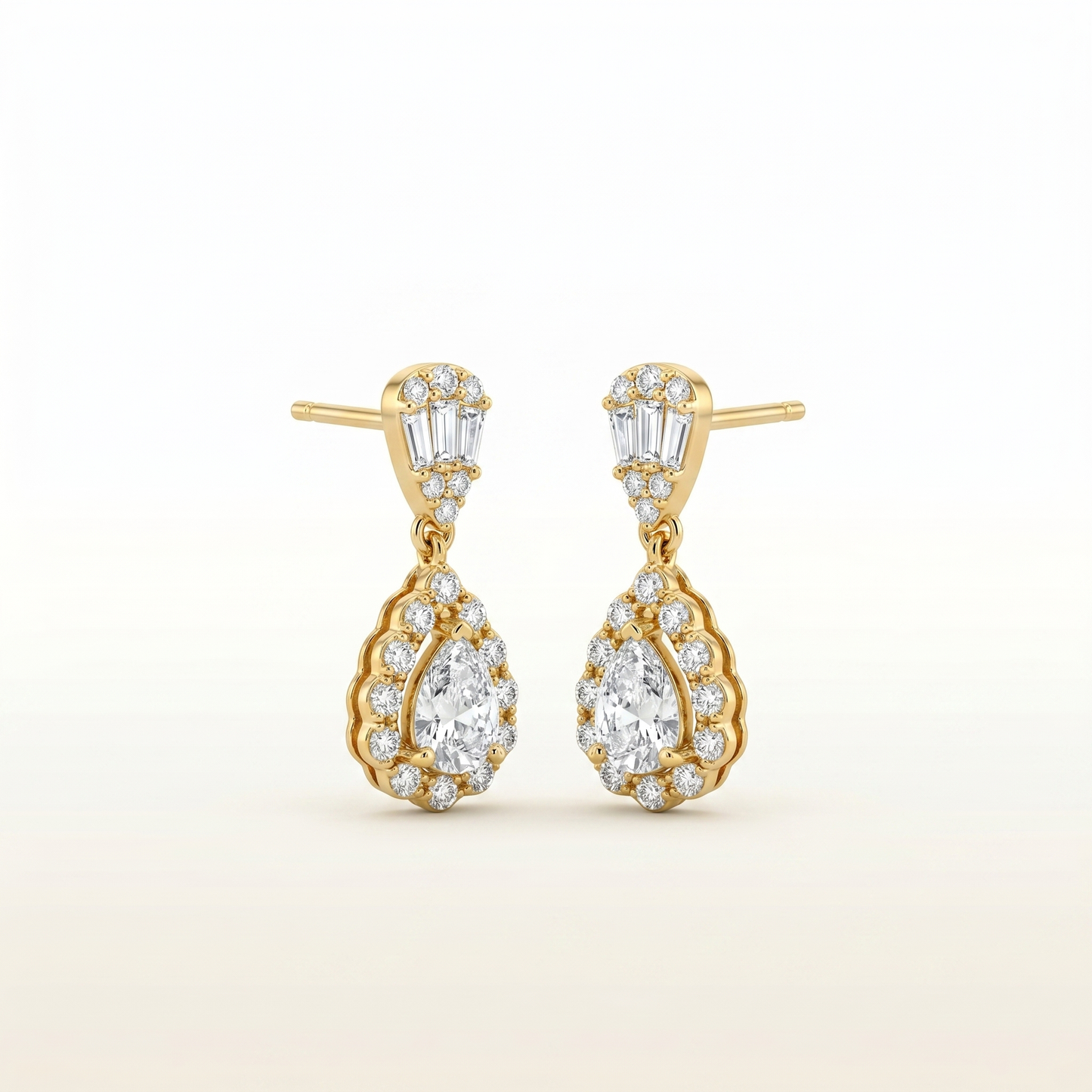 Royal Radiance Teardrop Dangler Earrings