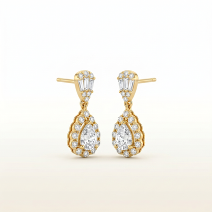 Royal Radiance Teardrop Dangler Earrings