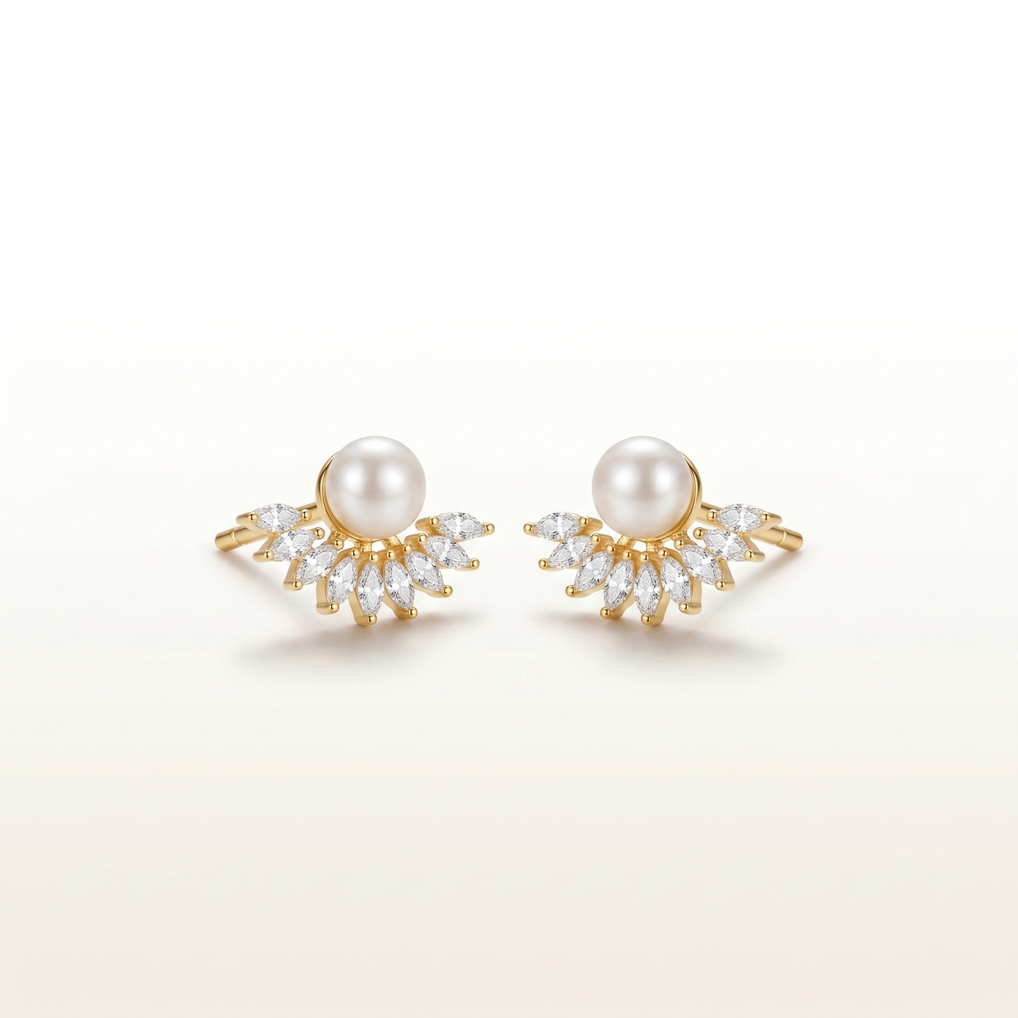 Pearl Radiance Fan Earrings