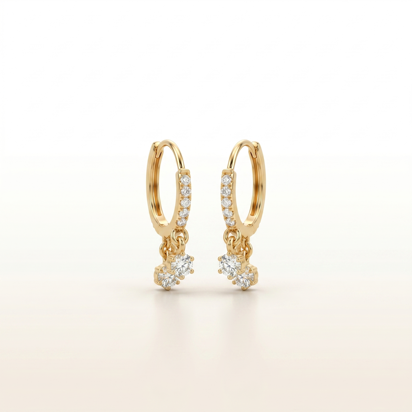 Celeste Mini Drop Diamond Hoops