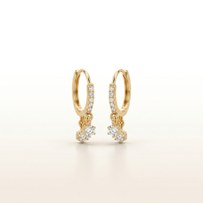 Celeste Mini Drop Diamond Hoops