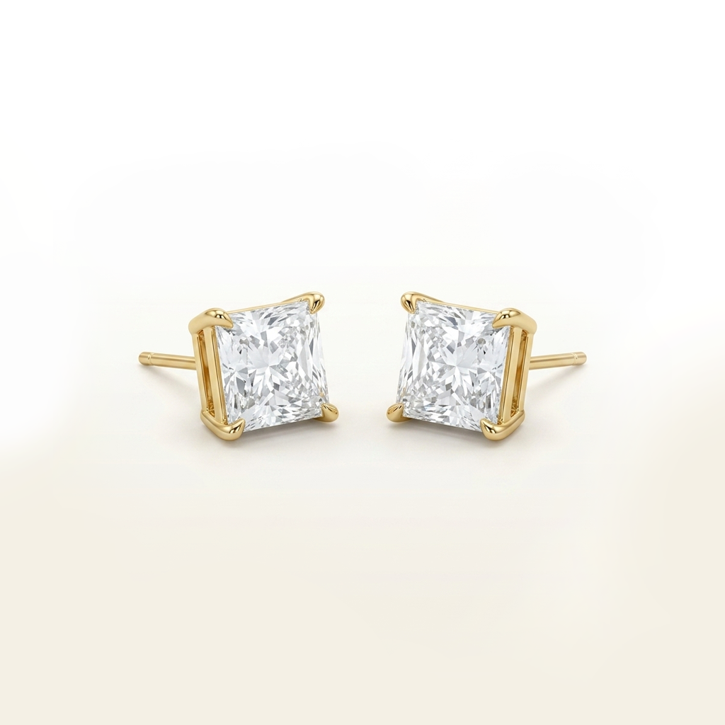 EleganceSquare Classic Solitaire Stud Earrings