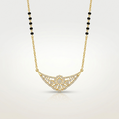 Floral Elegance 925 Silver Mangalsutra