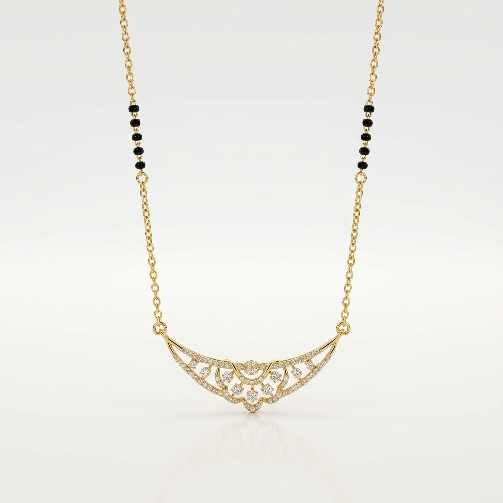 Graceful Arc 925 Silver Mangalsutra