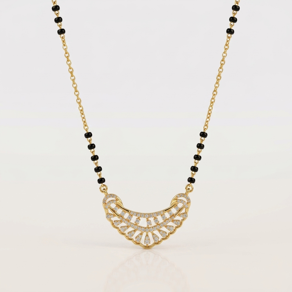 Golden Shine 925 Silver Mangalsutra
