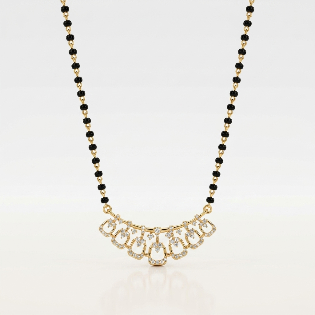 Royal Drop Design 925 Silver Mangalsutra