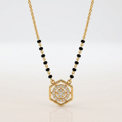 Circular Bloom 925 Silver Mangalsutra