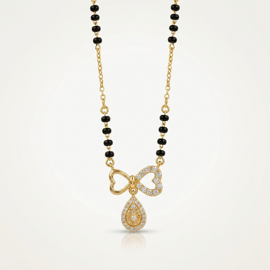 Heart Bloom 925 Silver Mangalsutra