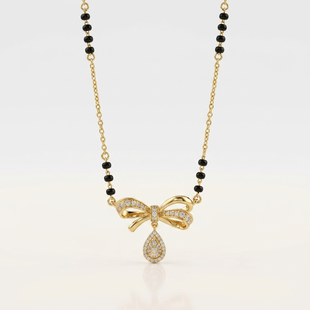 Bow Elegance 925 Silver Mangalsutra