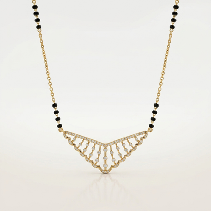 Viraaya Diamond Cascade Mangalsutra Necklace