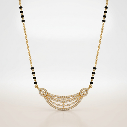 Saumyaa Diamond Arc Mangalsutra Necklace