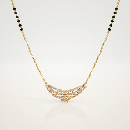 Triveni Sparkle Curve Mangalsutra Necklace